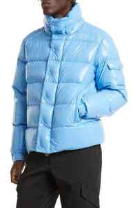 Blouson d'Hiver Rouge Homme Grande Taille de Créateur en Nylon Matelassé Imperméable Col Montant à Fermeture Éclair — Haute Qualité en Stock - Product Image 2