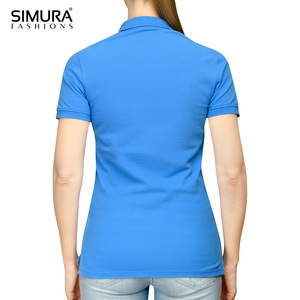 SIMURA Women's Solid Color <b>Polo</b> <b>Shirt</b> 100% Cotton Pique Knitted Short Sleeve Casual Regular Fit Breathable Comfortable - Product Image 2