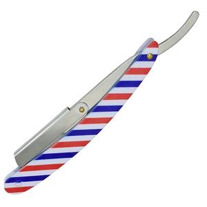 Single-Blade Edge Stainless Steel Straight Razor for Salon Use Custom Color Sharp Metal Handle <b>Left</b>-<b>handed</b> <b>Scissors</b> for Hair - Product Image 2