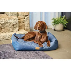 फैशनेबल कुत्ते बिस्तर के साथ निविड़ अंधकार लेपित बाहरी कपड़े की 600 denier पॉलिएस्टर. कुत्ते बिस्तर नरम है और स्वाभाविक रूप से सांस के साथ भरा - Product Image 2