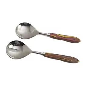 Ensemble de couverts en acier inoxydable à poignée en résine époxy faite à la main de haute qualité couverts fourchette cuillères pour la maison et le restaurant - Product Image 4