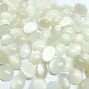 Handmade tùy chỉnh kích thước hình bầu dục cắt trắng tự nhiên Moonstone Cabochon Loose Healing pha lê đá quý đối với trang sức làm - Product Image 2
