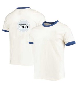 เสื้อยืดคอกลมสำหรับผู้ชายเสื้อยืดปักโลโก้ - Product Image 2