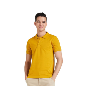 Polo à col rond en coton lavé de qualité exportable avec finition vintage pour un look décontracté et usé pour un approvisionnement mondial - Product Image 3