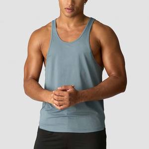 High Quality Cotton Men's Gym Tank Tops Stringer <b>Muscle</b> Fit Casual Plus Size Breathable Custom OEM Athletic Workout Clothing - Product Image 1
