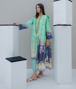 ชุดอินเดียปากีสถานสำหรับผู้หญิงชุด3ชิ้นผ้าคอตตอนปักลายสำหรับใส่สนามหญ้า - Product Image 4
