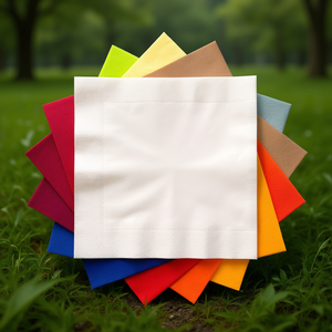 Serviettes en papier personnalisées 40x40 avec gaufrage et 2 voiles colorés - Product Image 3