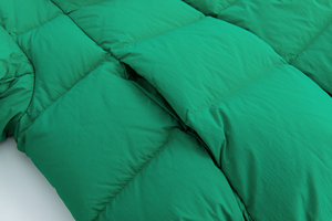 Chaqueta Acolchada Elegante para Mujer, Cuello Alto, Verde, Cierre Frontal, Impermeable, de Lona Tejida, Bordada, para Otoño e Invierno - Product Image 4