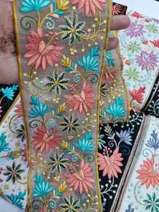 Embroidered <b>Ribbons</b> in Floral Patterns Ideal for Children's Clothing Designers <b>and</b> <b>Bow</b> Makers for Resale - Product Image 6