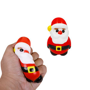 Mignon Père Noël Peluche Dessin Animé Forme Petite Lente Rising PU Mousse Squeeze <span class=keywords><strong>Balle</strong></span> <span class=keywords><strong>Anti</strong></span>-<span class=keywords><strong>Stress</strong></span> pour Noël - Product Image 2