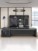 Mobilier Bureau en marbre noir du patron