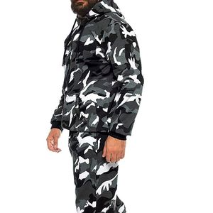 OEM personalizado de los hombres de dos piezas Jogger conjunto pulóver chándal Atlético Fitness al aire libre sudaderas con capucha de carga al por mayor proveedor personalizado - Product Image 4