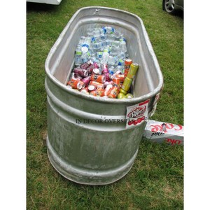 Baignoire ronde en acier inoxydable de qualité supérieure, aspect unique et élégant, argenté brillant et poli, accessoires de jardin - Product Image 6