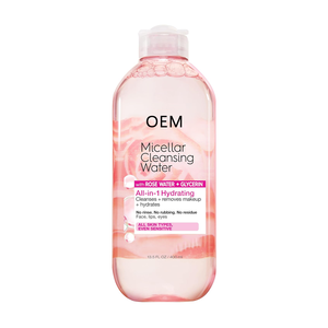 OEM <span class=keywords><strong>Eau</strong></span> <span class=keywords><strong>micellaire</strong></span> vegan Démaquillant doux et hydratant à la rose et à la glycérine pour tous les types de <span class=keywords><strong>peau</strong></span>, utilisation sur le visage - Product Image 1