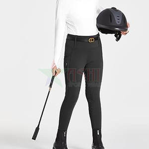 Private Label Women's Riding <b>Leggings</b> Spandex/Polyester Waterproof Windproof Horse Riding Pants Bulk Supply <b>Equestrian</b> Wear - Product Image 3