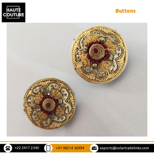 Mới Đến Cao Nhất Bán Chất Lượng Tuyệt Vời Đính Cườm Vàng Tay Thêu Nút Vải Với Pháp Knots Cho Bán - Product Image 4