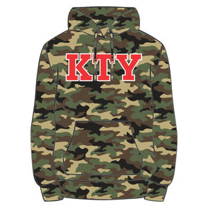 Kap เสื้อฮู้ดลายพรางแบบสวมหัว, เสื้อมีฮู้ดคอตตอนพรีเมี่ยมผสมเสื้อผ้าพี่น้องกรีกชุดสตรีทแวร์ออกแบบได้ตามต้องการเก้าชาติกรีก - Product Image 2