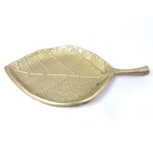 Décoration fantaisie en forme de feuille en métal plaqué or Design de luxe Décoration de table de jardin à domicile - Product Image 2