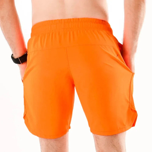 Pantalones Cortos Casuales de Malla de Poliéster Personalizados de Alta Calidad para Hombre, Transpirables, con Cordón Ajustable y Estampado Sólido - Product Image 2