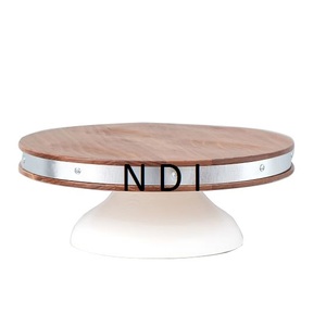 Base para Pastel de Diseño Único, de Lujo, para Fiestas de Cumpleaños, con Acabado Blanco en Polvo y Base Redonda - Product Image 1