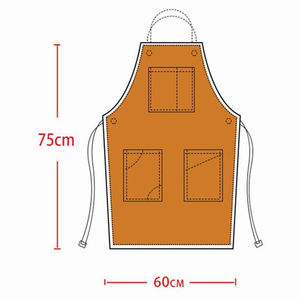 Delantales Profesionales de Cuero y Lona para Cocina, Barbería, Salón, Unisex, con Cierre de Broche, Manga Corta, para Restaurante y Bar - Product Image 2