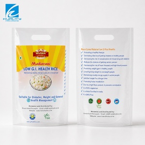 Sachets personnalisés <span class=keywords><strong>en</strong></span> PE de qualité alimentaire pour l'emballage du <span class=keywords><strong>riz</strong></span>, avec poignée découpée et thermoscellable, pour marques de céréales - Vente <span class=keywords><strong>en</strong></span> <span class=keywords><strong>gros</strong></span> - Product Image 1