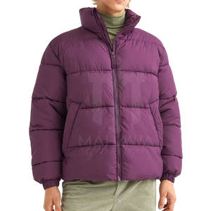 Veste à bulles chaude d'hiver de haute qualité personnalisée par OEM pour hommes avec col montant et logo avant - Product Image 2