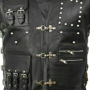 Chaleco de Cuero de Oveja Genuino de Diseño Personalizado de Moda Única, Chaleco de Cuero para Hombre Transpirable y Resistente al Viento Más Vendido - Product Image 5