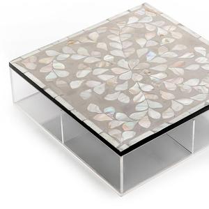 Caja de frutas secas de dulces acrílicos con tapa de trabajo de madera y fregona Caja de tarro de chocolate de postre de Calidad exclusiva - Product Image 4