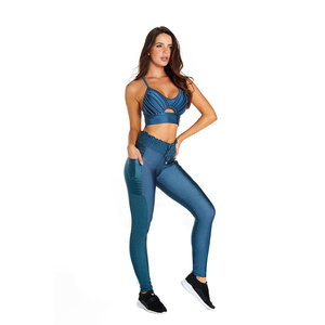 Soutien-gorge de sport Galaxy Shiny Print pour le yoga, grande taille, confortable, amincissant, soutien-gorge de fitness, logo élastique sur le devant, taille XS, 89% polyamide, 11% - Product Image 5