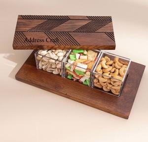 Plateau et bocaux de rangement en résine tendance, plateau de service ovale en résine, décoration de table, vaisselle pour la maison et l'hôtellerie, plateau de table à manger - Product Image 5