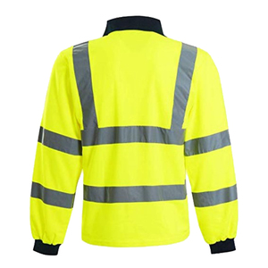 High Visibility Reflective Safety <b>Work</b> Shirt ANSI ISEA Certified <b>Waterproof</b> Breathable Polyester Construction Uniform Wholesale - Product Image 4