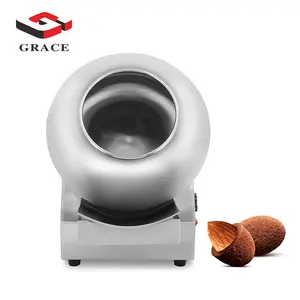 Grace gewerbliche automatische kleine Zucker Erdnüsse Schokolade Beschichtungsmaschine mit Futter