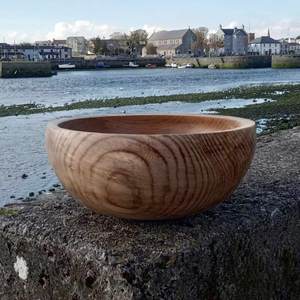 Cuencos de madera para amasar, bandeja decorativa tallada a mano, tazón de madera grande para decoración, tazón de madera redondo para comedor - Product Image 4