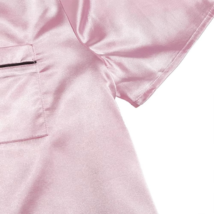 Fantastique qualité soyeux court ensemble robe de nuit Satin femmes vêtements de nuit deux pièces costume ensemble grande taille robe de nuit personnalisée - Product Image 4