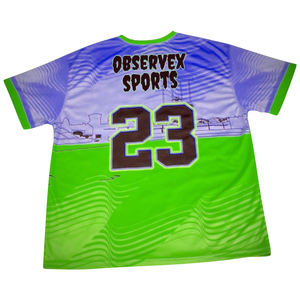 Jersey de softbol transpirable de tamaño juvenil para hombres, 100% poliéster, ropa de equipo de talla grande, Jersey de softbol hecho por sublimación para hombres - Product Image 2