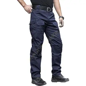 2 bolsillos delanteros inclinados bolsillos de carga para llevar cremallera Fly tela resistente al agua mantiene los pantalones tácticos al aire libre de los hombres