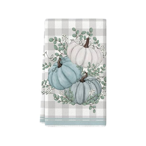 Pêche Orange Feuilles Qualité Corail GOLF Style Anneau Filé Coton GOTS Certifié Séchage Rapide Anti Pilling Serviettes De Cuisine Brodées - Product Image 2