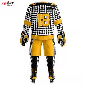Conjuntos cómodos de ropa deportiva de uniforme de hockey sobre hielo para adultos nuevos con impresión por sublimación - Product Image 3