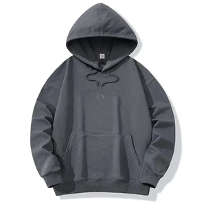 ผู้ผลิตเสื้อฮู้ดดี้โอเวอร์ไซส์พิมพ์ลายพัฟสไตล์ฮิปฮอปสตรีทแวร์แบบกำหนดเอง เสื้อฮู้ดดี้ผู้ชายไซส์ใหญ่ เสื้อสเวตเชิ้ตแบบยูนิเซ็กซ์ - Product Image 3