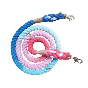 Fournisseur direct en gros Laisse de luxe en corde de coton pour chien Poignée à crochet en laiton fait à la main Harnais en dentelle solide pour animaux de compagnie personnalisés pour les animaux de compagnie - Product Image 2