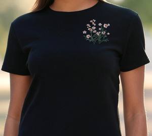 Camiseta Casual de Manga Corta para Mujer, 100% Algodón Peinado de Primera Calidad, Logotipo Bordado Personalizado, Cuello Redondo - Product Image 5