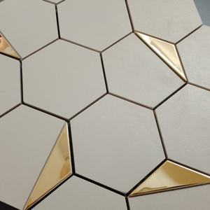 TileTrends2025 Hexágono Mosaico vitrificado mate de alta durabilidad para paredes de baño y áreas de ducha Hoteles y restaurantes 260x300mm - Product Image 4