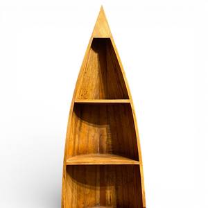 Étagère à livres de style bateau antique, meuble rustique pour salon, bibliothèque pliable pour la maison, le bureau, la chambre ou l'hôtel - Product Image 2