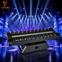 Barre de lumière mobile double face 12x40W Rattlesnake à LED RGBW avec effet stroboscopique DMX RDM pour éclairage de scène DJ et club