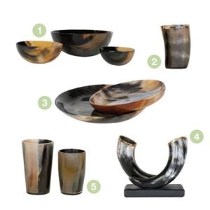 Cuenco de Cuerno Ecológico Hecho a Mano con Cuerno de Búfalo Natural, Centro de Mesa - Product Image 6