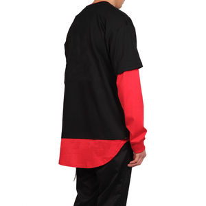 2025 hommes coupe ample 100% coton T-Shirt Premium numérique imprimé à manches longues haut en tissu personnalisé haut Premium - Product Image 2