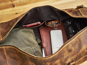 กระเป๋าหนังแท้แฟชั่นชั้นนำมีซิปปิดกระเป๋าเดินทางสุดหรู-ใช้ซ้ำได้ความจุขนาดใหญ่แบบพกพา - Product Image 2