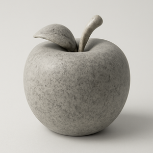 Precio al por mayor, escultura de manzana roja mate vibrante, arte de resina moderno, acabado liso, Ideal para decoración contemporánea del hogar a la venta - Product Image 4