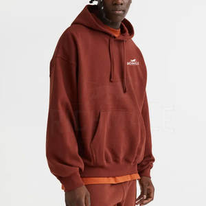 Nueva llegada sudaderas con capucha de gran tamaño para hombres sudadera de jersey liso para impresión de logotipo personalizado sudaderas con capucha de moda para hombres - Product Image 2